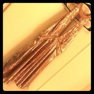 Free People Gold Sequin Mini Dress